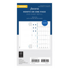 Personal Month to a Page with Notes Insert 2025