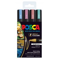 2.5mm Medium Bullet Tip 4 Metallic Colours