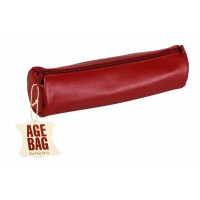 Age-Bag Leather Pen Case - Large Red
